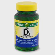 SPRING VALLEY VITAMIN D3 50MCG 200 SOFTGELS