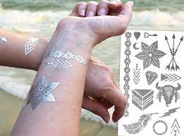 Mila + Studio metallic tattoos