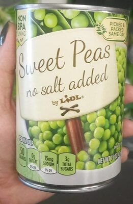 L.SWEET PEAS NO SALT ADDED 425G