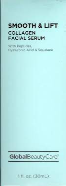 GLOBAL BEAUTYCARE SMOOTH &amp; LIFT COLLAGEN FACIAL SERUM