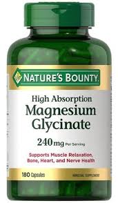 NATURE'S BOUNTY HIGH ABSORPTION MAGNESIUM GLYCINATE 240 MG(180 CAPS)