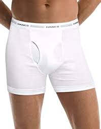 HANES 5 BOXER BRIEFS WHITE(DESSOUS HOMME/BLANC)2X