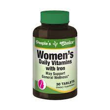 PEOPLE'S CHOICE WOMEN'S DAILY VITAMINS WITH IRON